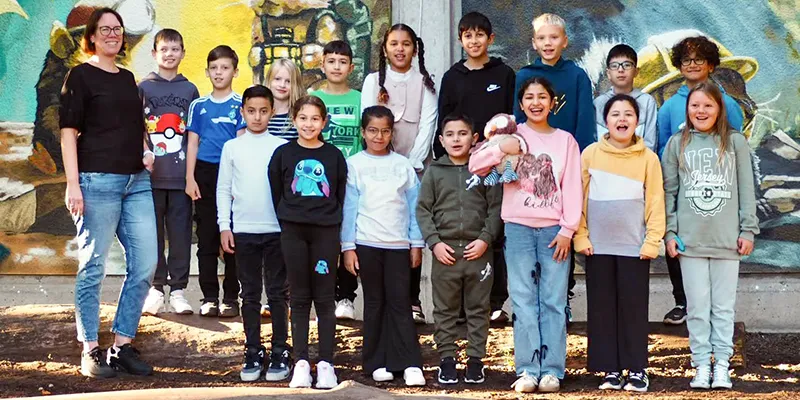 Klassenfoto der Klasse 4d